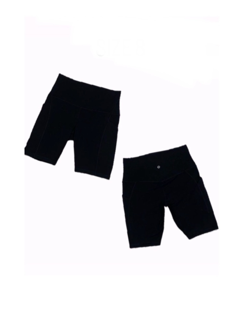LULULEMON BLACK ALIGN HIGH RISE 8" SHORTS IN E+UC SIZE 10 - Picture 8 of 12